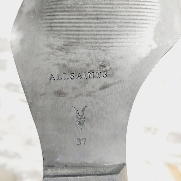 New AllSaints Women's Taupe Lenora Suede Boots F736 - Picture 10 of 13